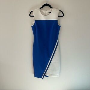 Tommy Hilfiger Blue and White Asymmetrical Dress